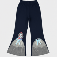 Girls' Navy Blue Snow White Flare Pant