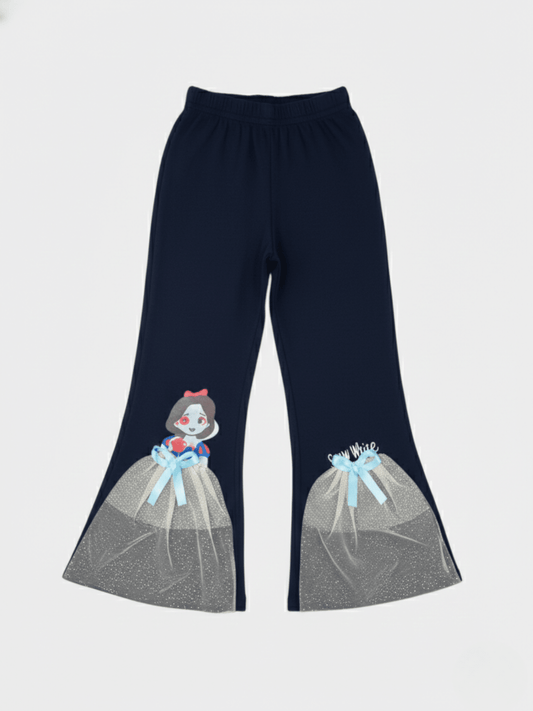 Girls' Navy Blue Snow White Flare Pant