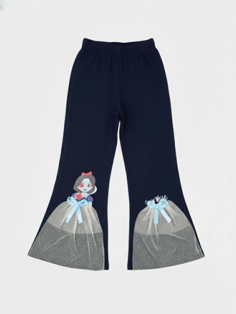 Girls' Navy Blue Snow White Flare Pant