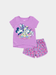 Girls' Purple Mickey Mouse & Friends Floral T-Shirt & Pink Shorts Set