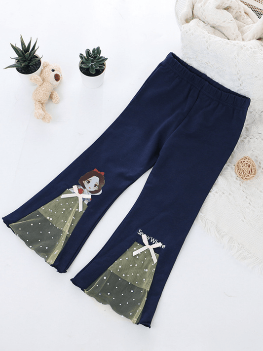 Girls Snow White Navy Flare Pant (3 - 12yrs)