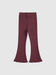 Girl's Soft Rib Knit Flared Pants - Maroon