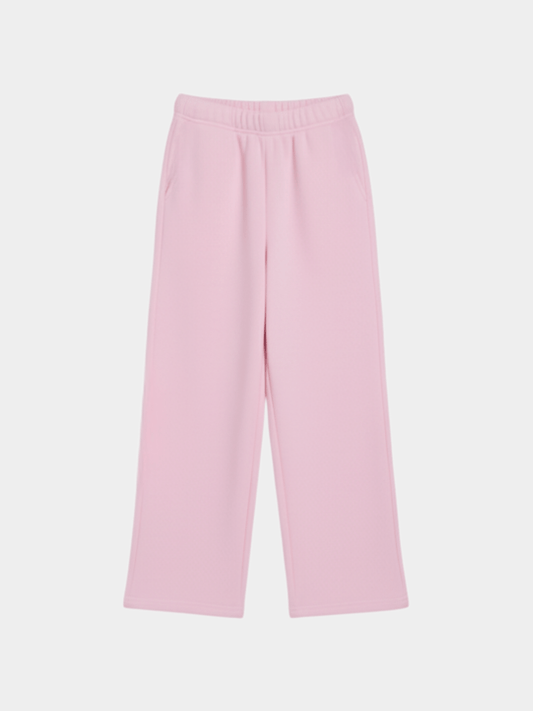 Girls' Solid Pink Wide - Leg Cozy Sweatpants