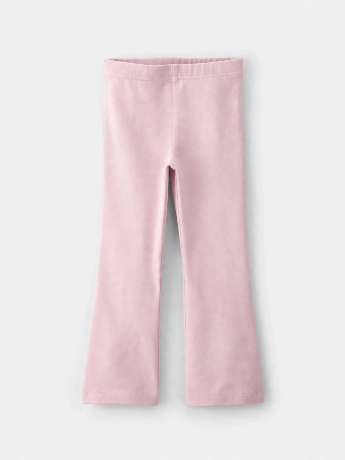 Girls pink stretch flare pants with elastic waist