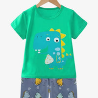 Green Dino T-Shirt Set