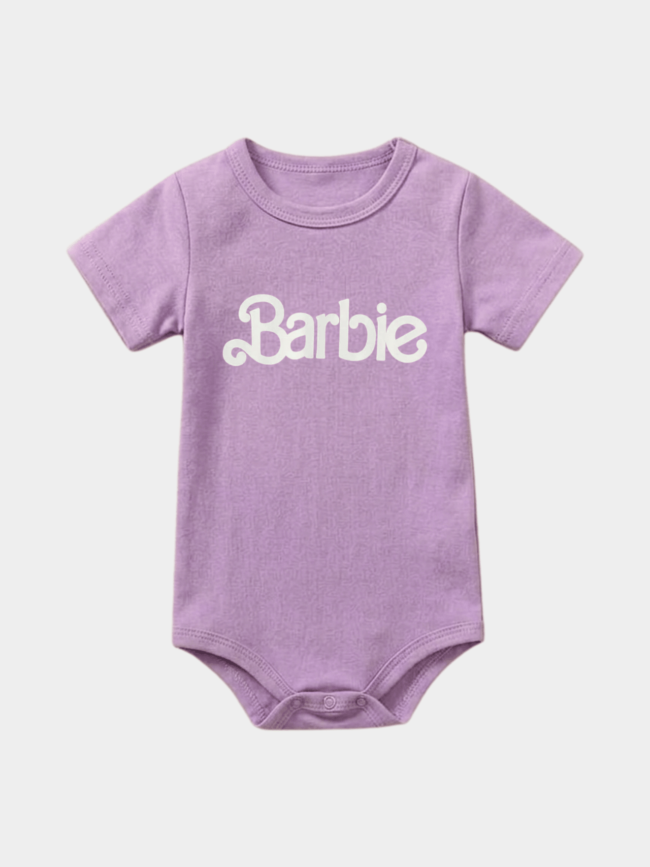 Iconic "Barbie" Logo Baby Bodysuit – Soft Lavender
