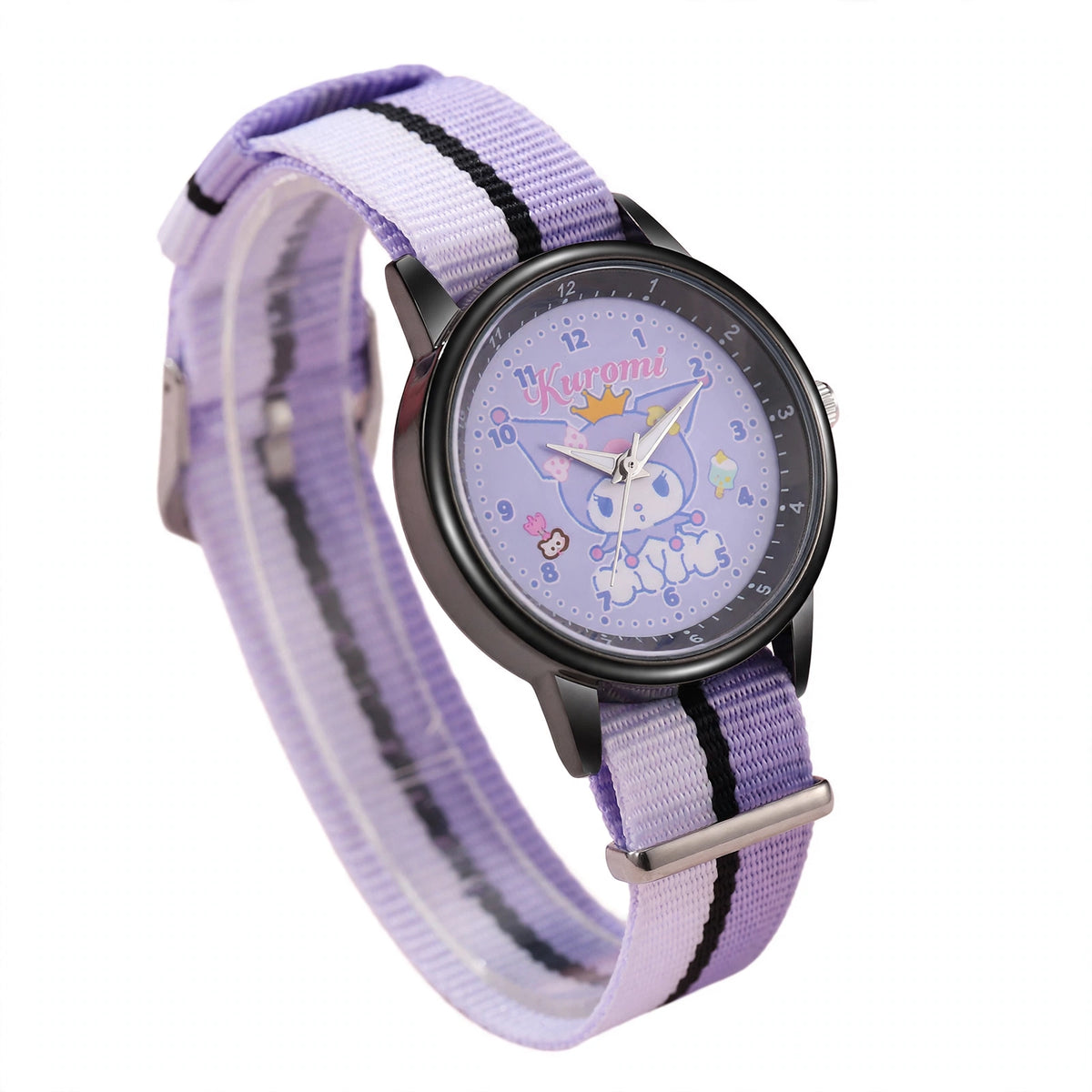Kids Kuromi Nylon Strap Watch - Lavender