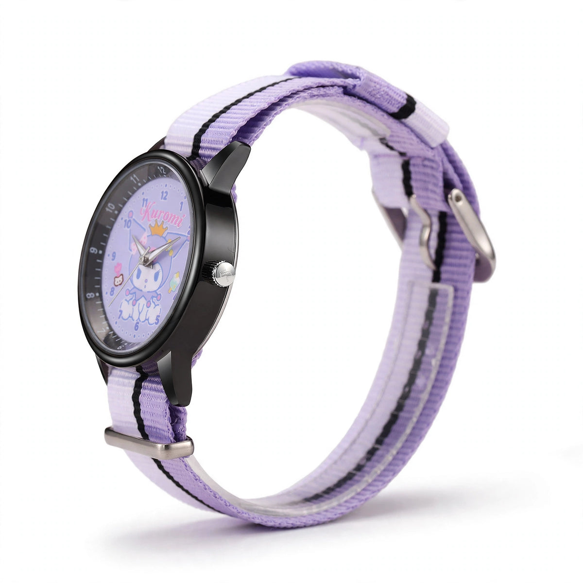 Kids Kuromi Nylon Strap Watch - Lavender