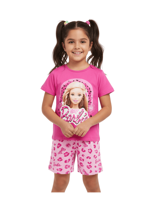 Kids 2pcs Barbie Printed Set