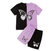 Kids 2pcs Butterfly Printed Set