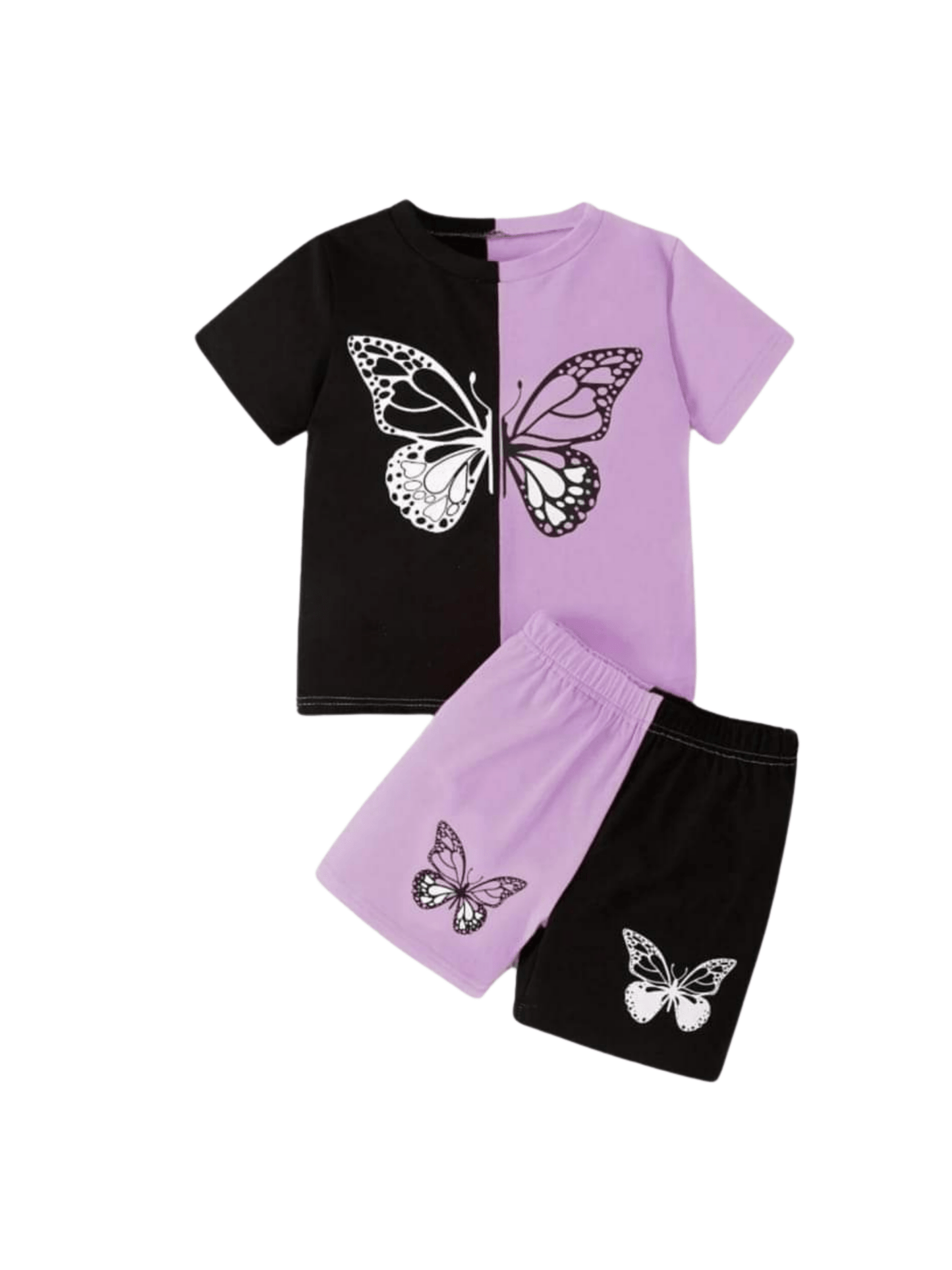 Kids 2pcs Butterfly Printed Set