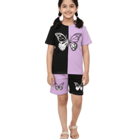 Kids 2pcs Butterfly Printed Set