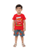 Kids 2pcs Car Printed Red Set