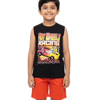 Kids 2pcs Car Printed T-shirt & Shorts Set