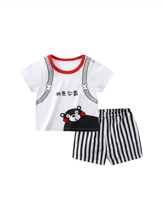 Kids 2pcs Latter Printed Set