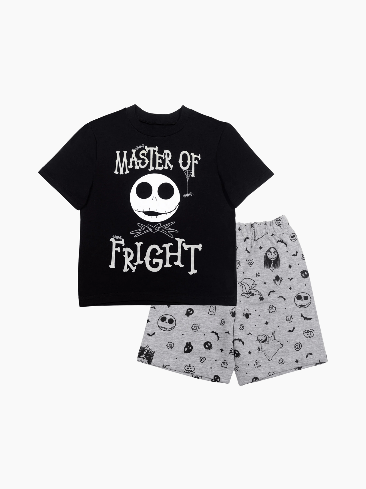 Kids 2pcs Master Of Fright Printed T-shirt & Shorts Set