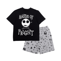 Kids 2pcs Master Of Fright Printed T-shirt & Shorts Set