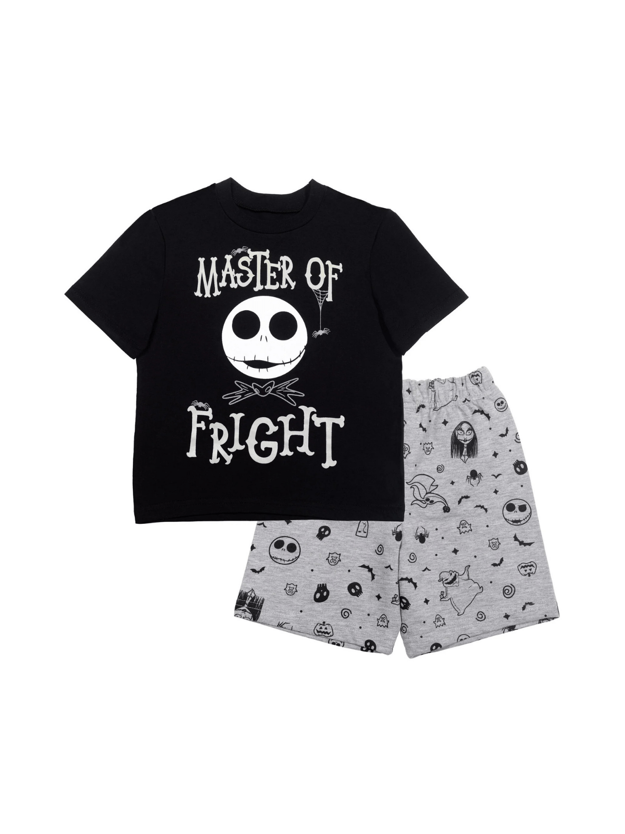 Kids 2pcs Master Of Fright Printed T-shirt & Shorts Set