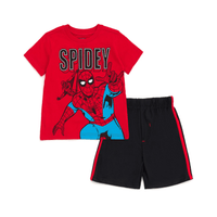 Kids 2pcs Spiderman Printed T-shirt & Shorts Set