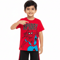 Kids 2pcs Spiderman Printed T-shirt & Shorts Set