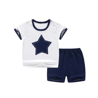 Kids 2pcs Star Printed White Set