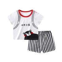 Kids 2pcs Teddy Printed Green Set