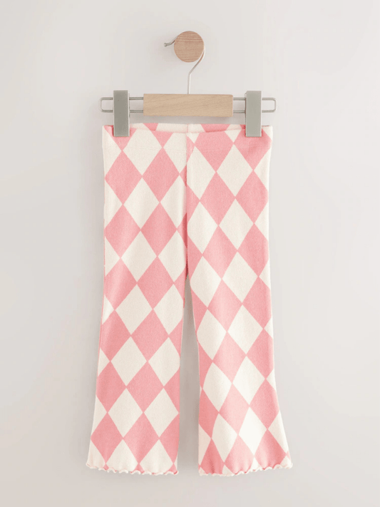 Kids Blush & White Gingham Pants (3yrs - 12yrs)