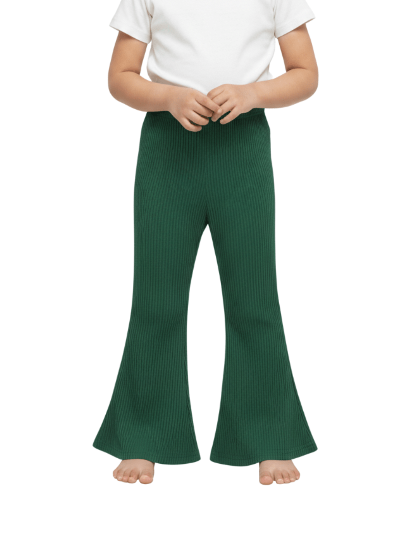 Kids Bottle Green Flared Pant (3yrs - 12yrs)