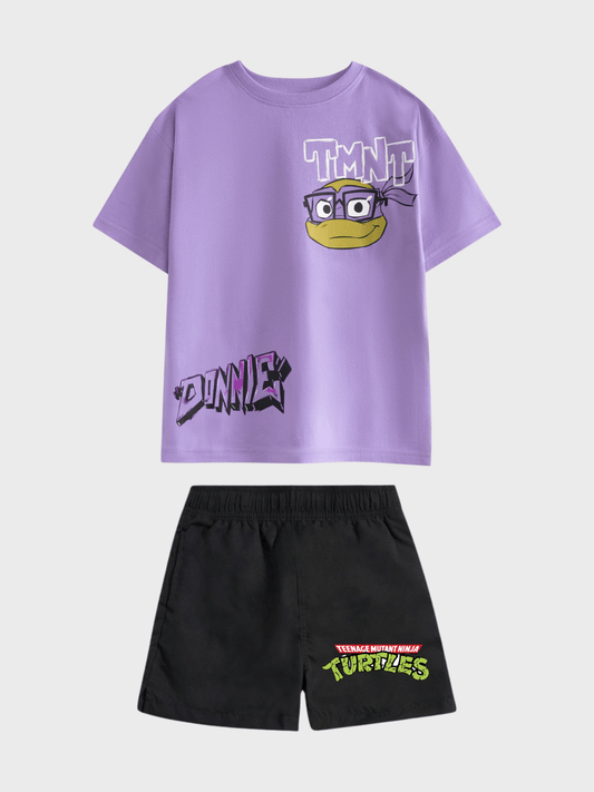 Kids Boy Purple Teenage Mutant 2pcs T-shirt & Shorts Set (2yrs - 10yrs)