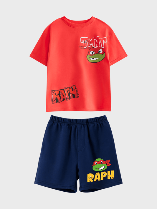 Kids Boy Red Teenage Mutant 2pcs T-shirt & Shorts Set (2yrs - 10yrs)