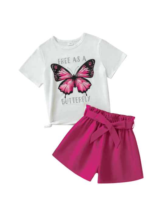Kids Butterfly Skirt Set (6mths - 6yrs)