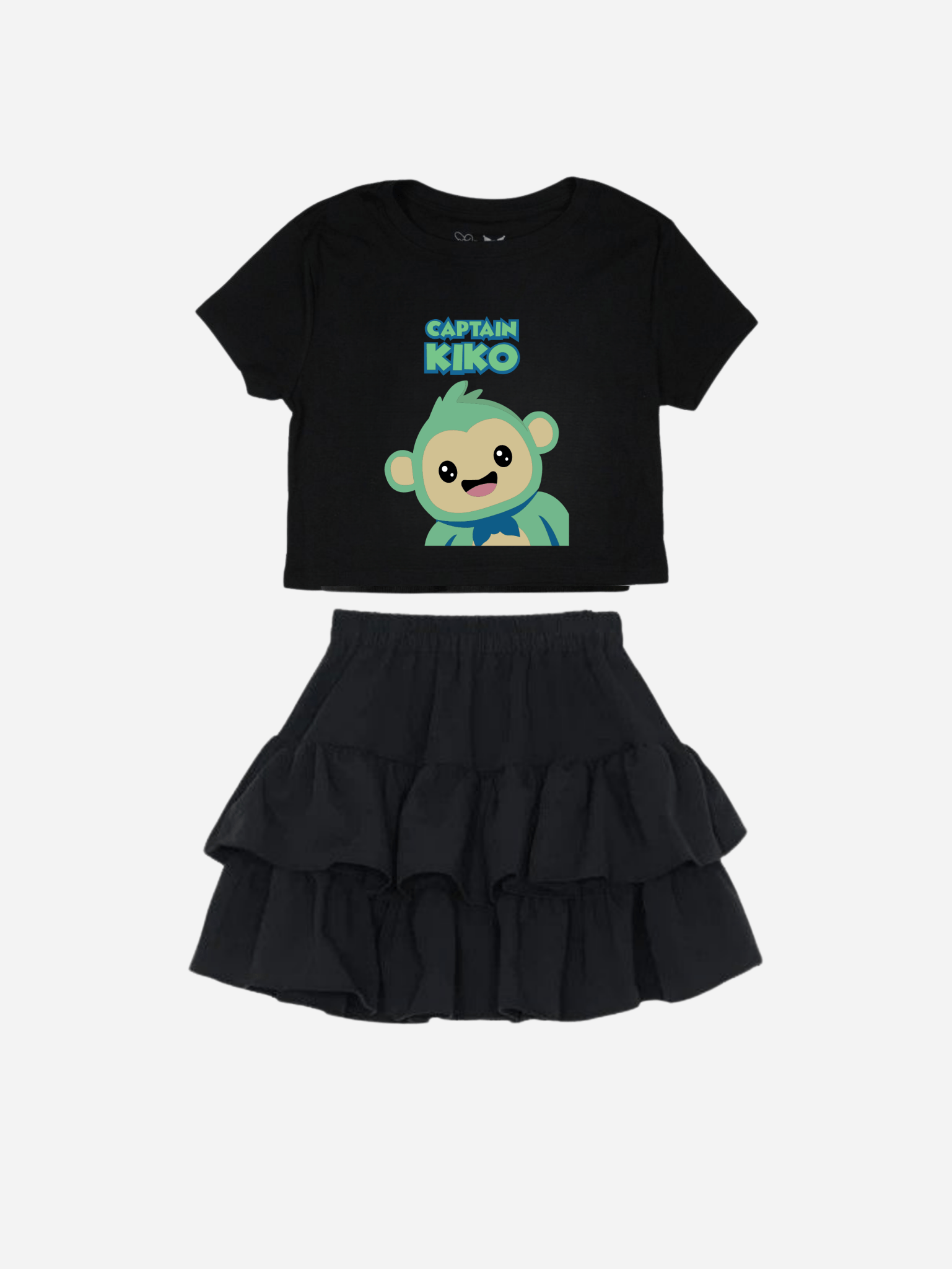 Kids Captain Kiko Printed T-shirt & Skirt Set (2yrs - 10yrs)