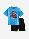 Kids Car Printed T-shirt & Pant Set (2yrs - 10yrs)