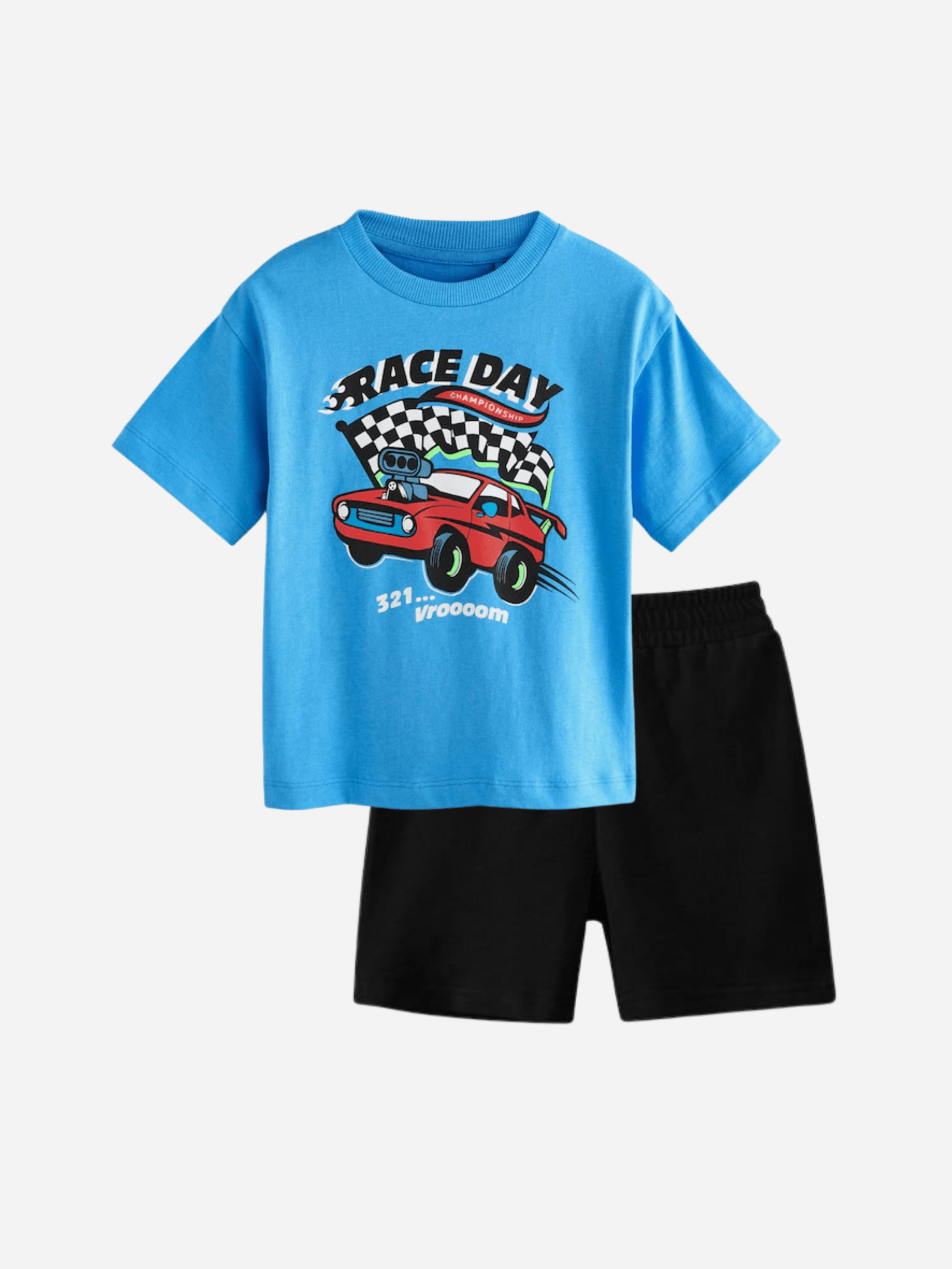 Kids Car Printed T-shirt & Pant Set (2yrs - 10yrs)