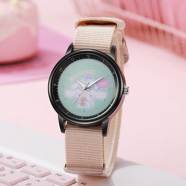 Kids Cinnamoroll Nylon Strap Watch - Beige