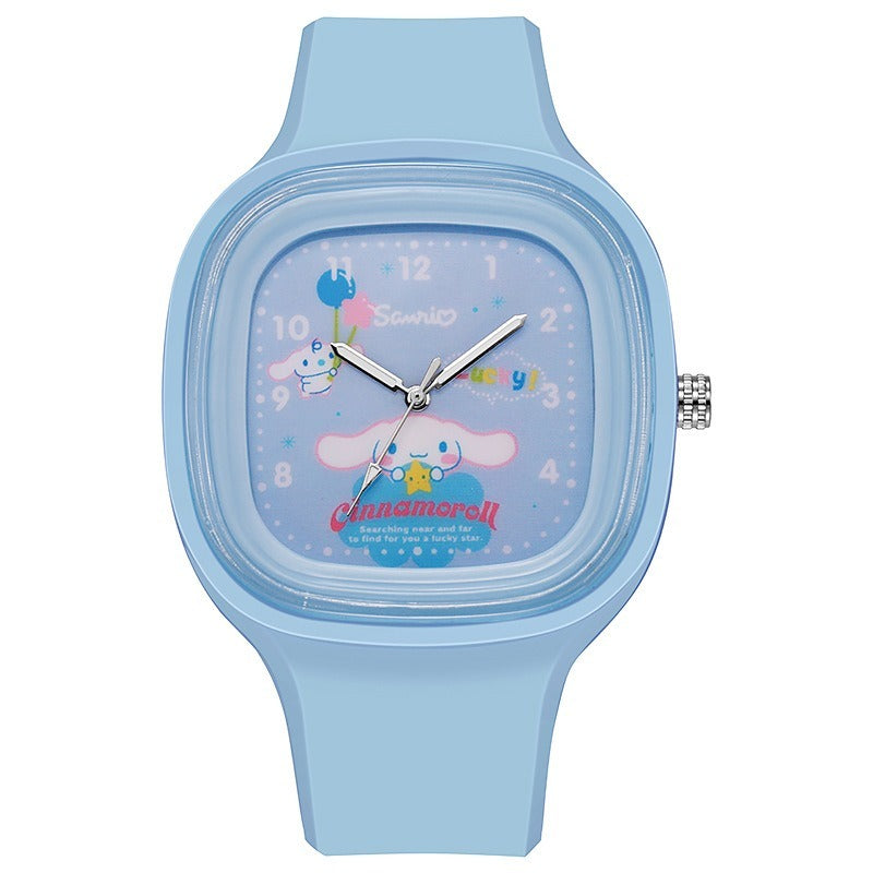 Kids Cinnamoroll Square Silicone Watch - Sky Blue