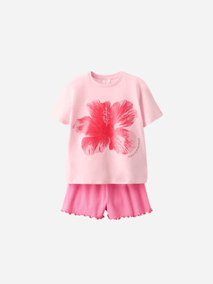 Kids Flower Printed T-shirt & Pant Set (2yrs - 10yrs)