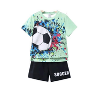 Kids Football Printed Color T-shirt Set (6mths - 12yrs)