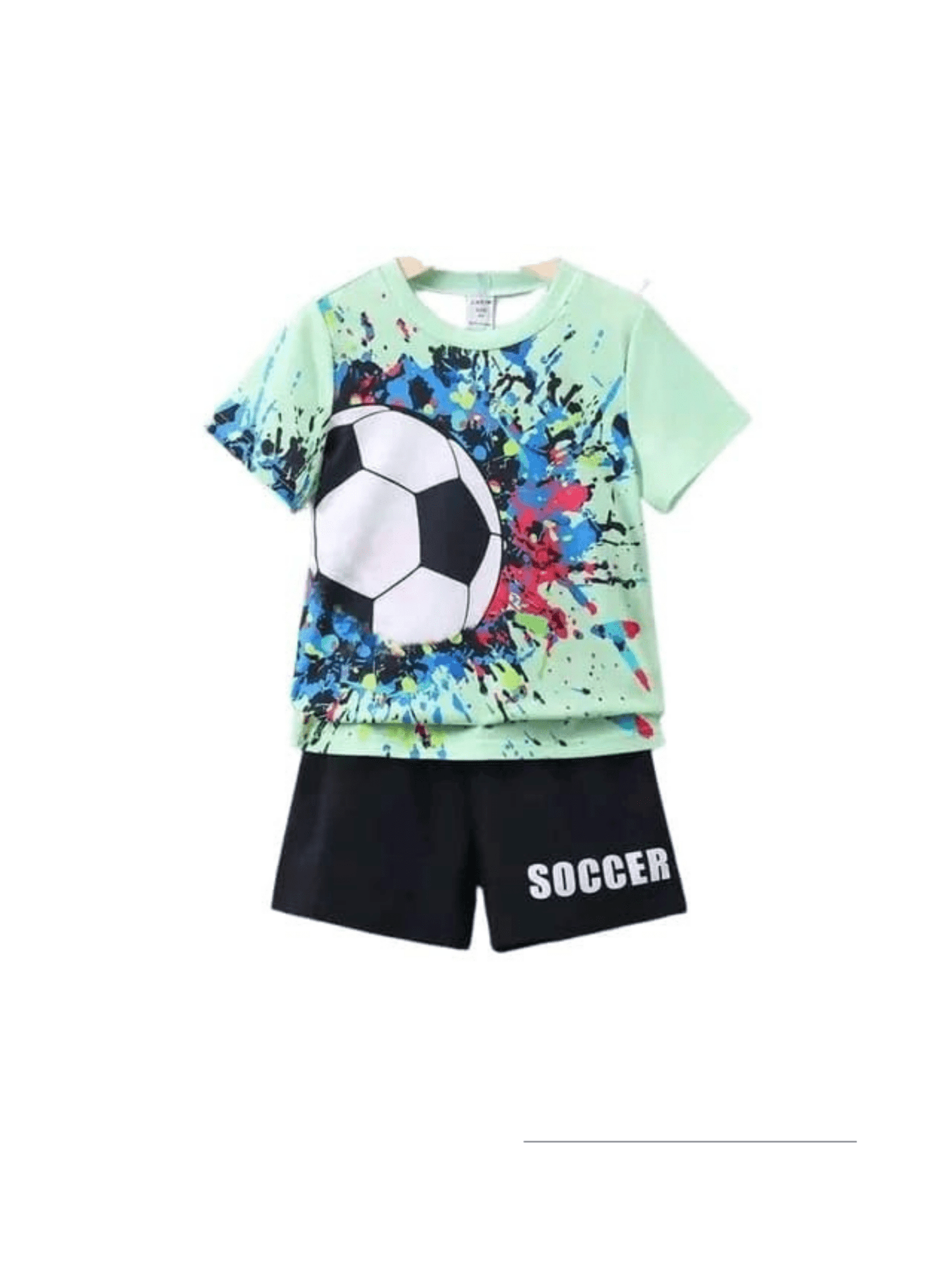 Kids Football Printed Color T-shirt Set (6mths - 12yrs)