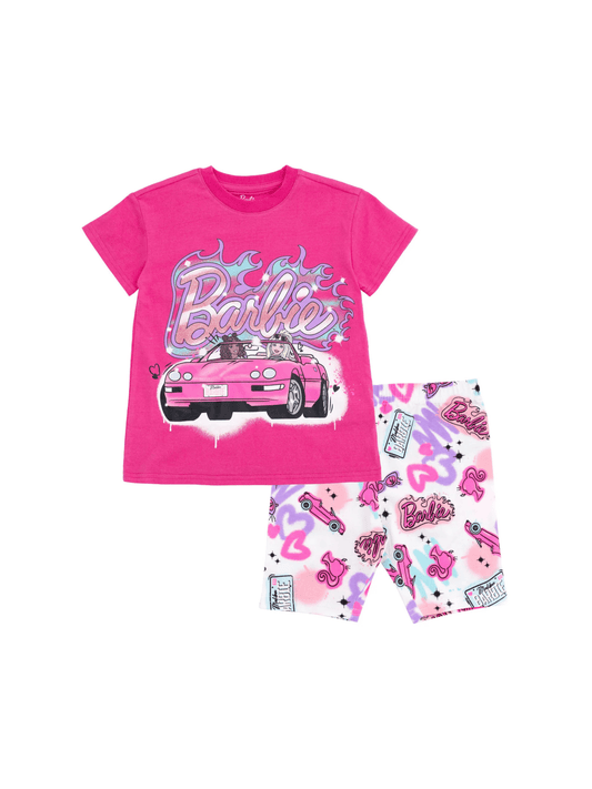 Kids Girl Barbie 2pcs T-shirt & Shorts Set (2yrs - 10yrs)