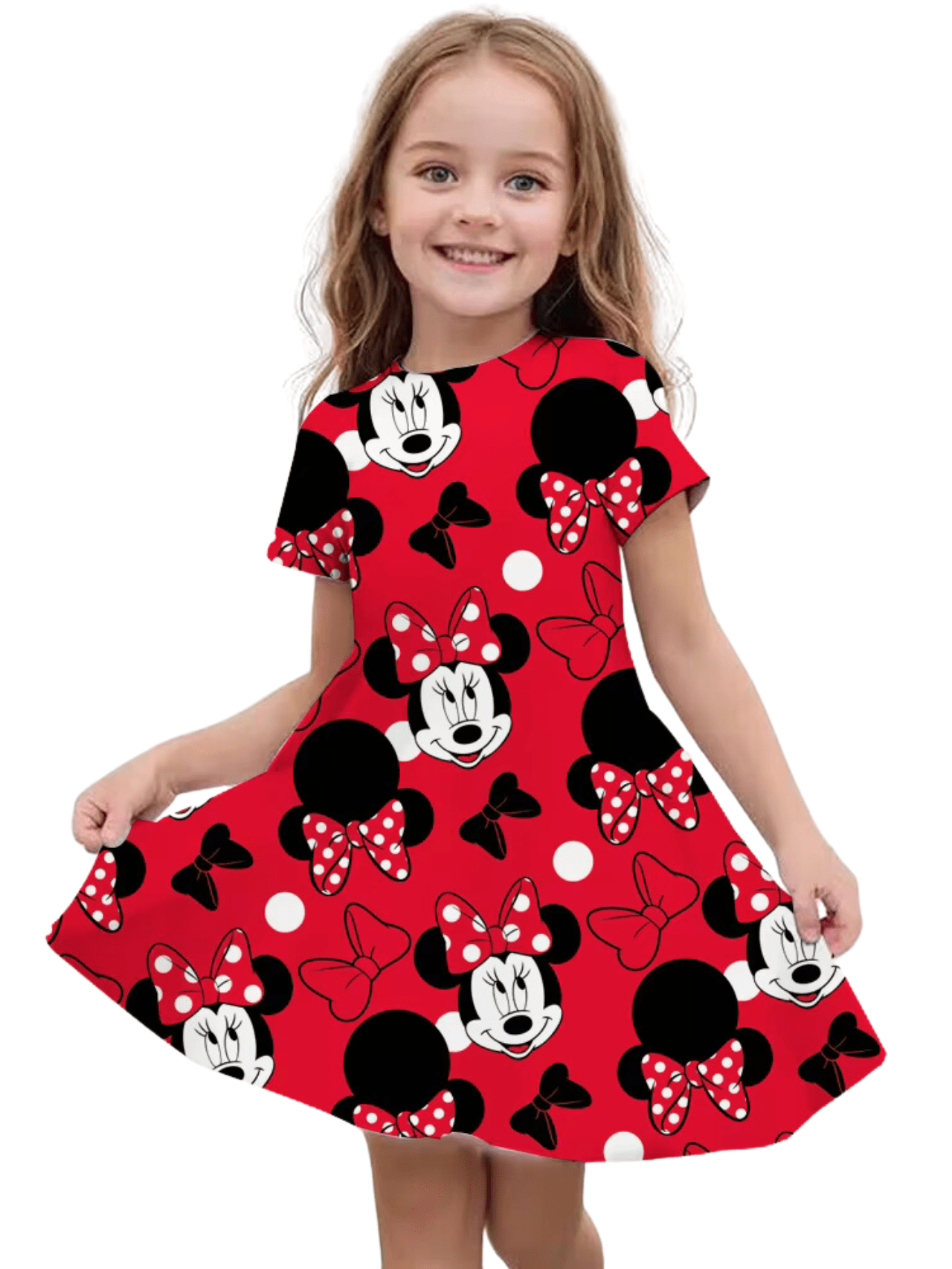 Kids Girl Minnie Mouse Printed Dresses