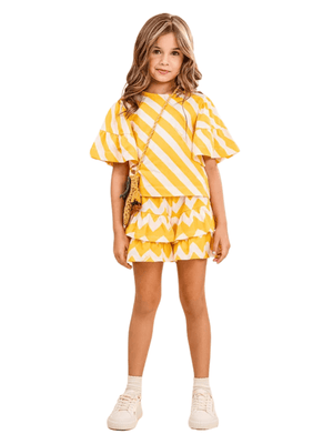 Kids Girl Printed Stylish Skirt Set