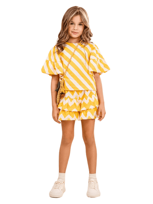 Kids Girl Printed Stylish Skirt Set