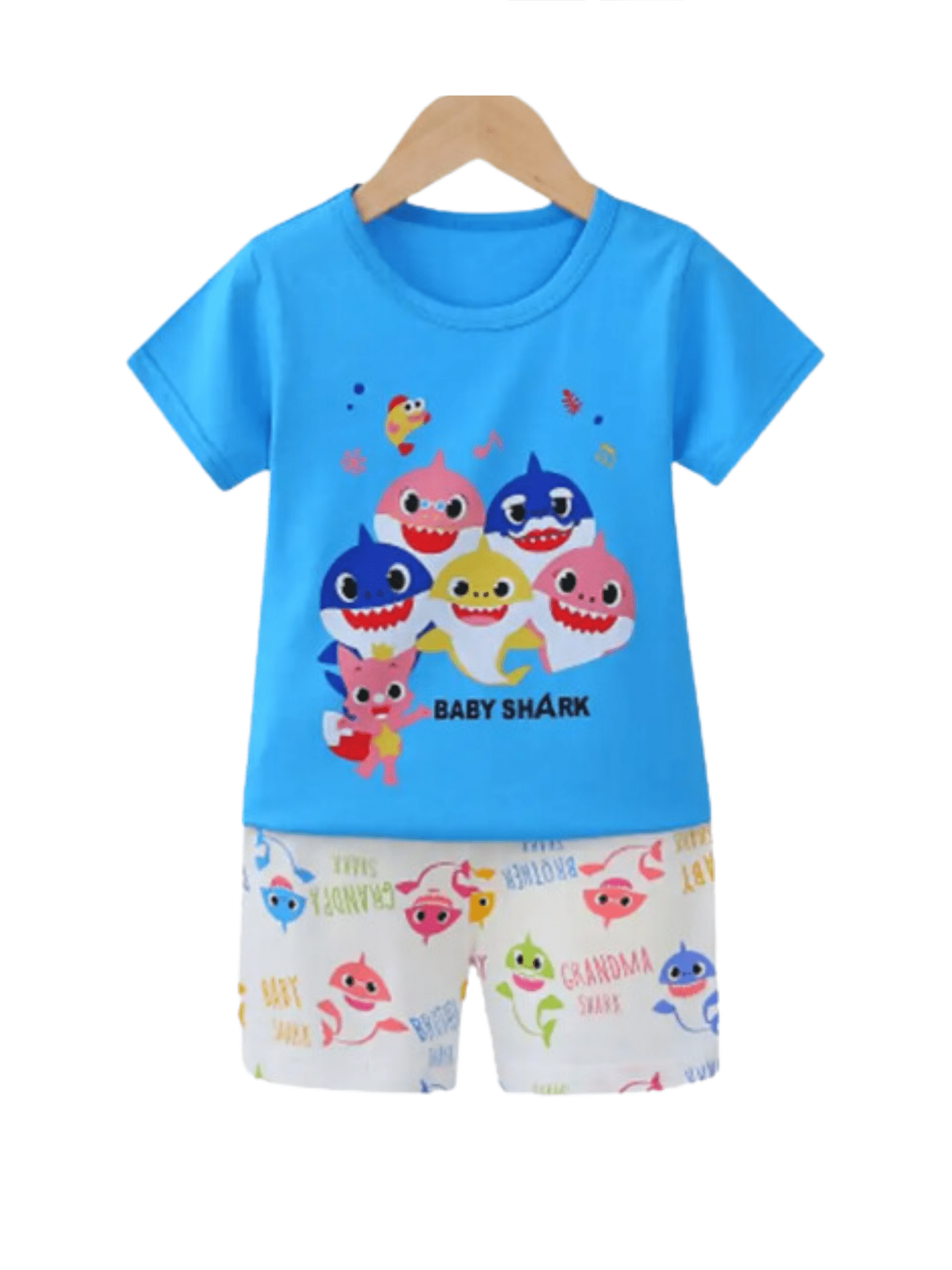 Kids Girls Baby Shark Printed Set