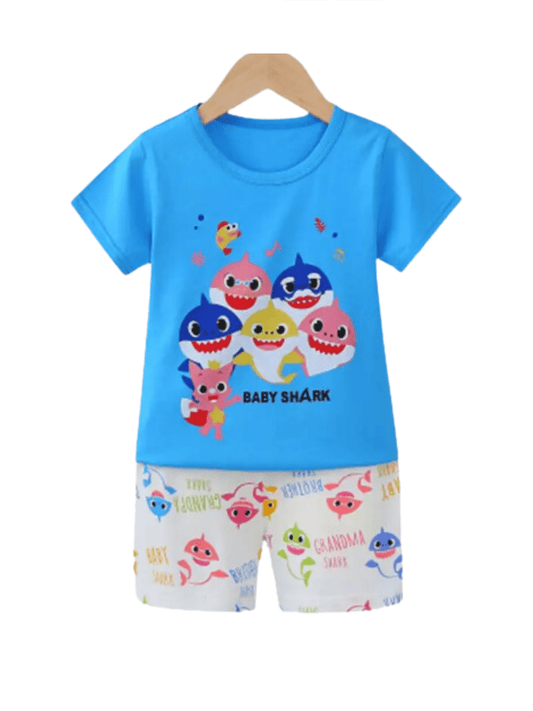 Kids Girls Baby Shark Printed Set