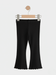 Kids Girls Black Ribbed Flared Pants