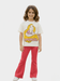 Kids Girls Disney Rapunzel T-Shirt & Flared Long Pants Set