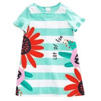 Kids Girls Flower Printed Dresses