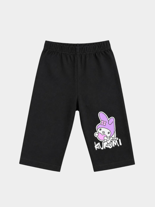 Kids Girls Kuromi Printed Quarter Pant