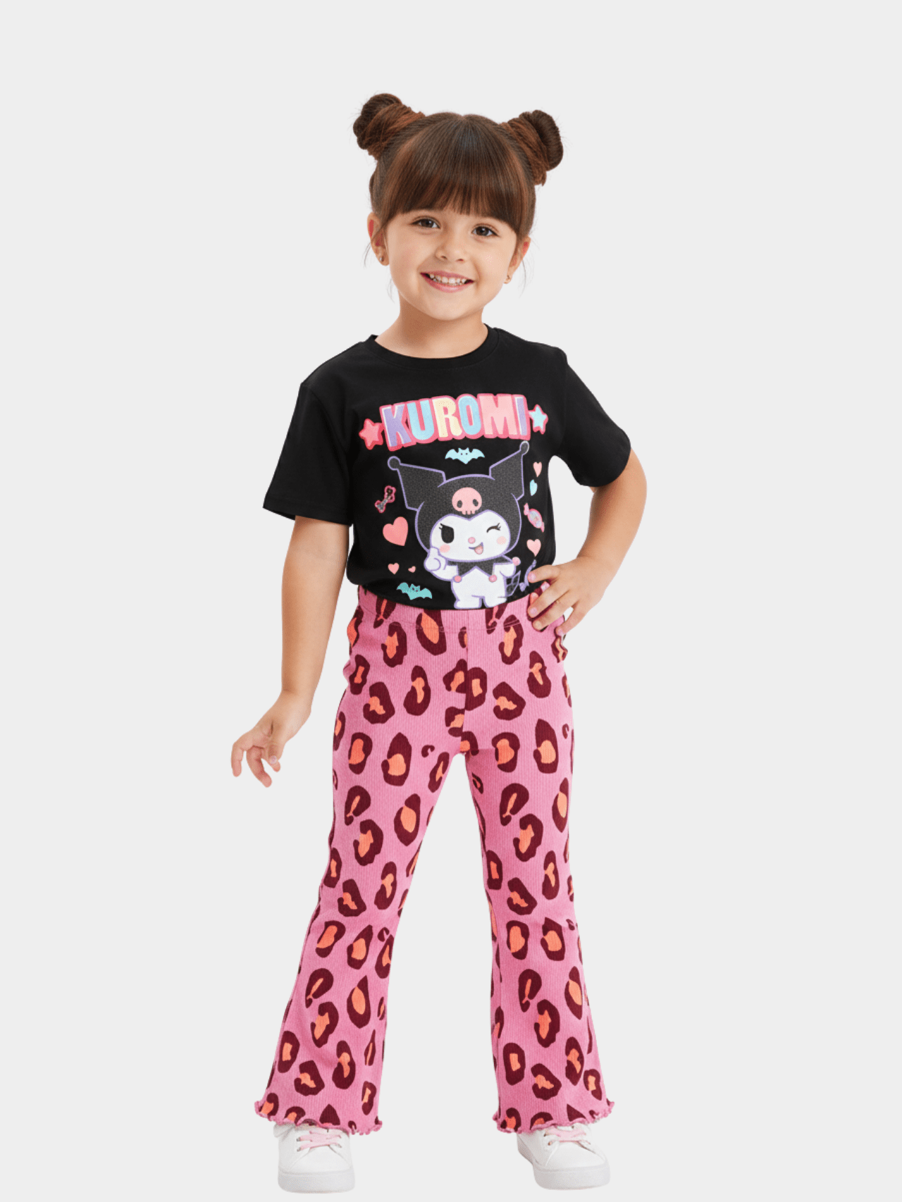 Kids Girls Kuromi T-Shirt & Flared Long Pants Set